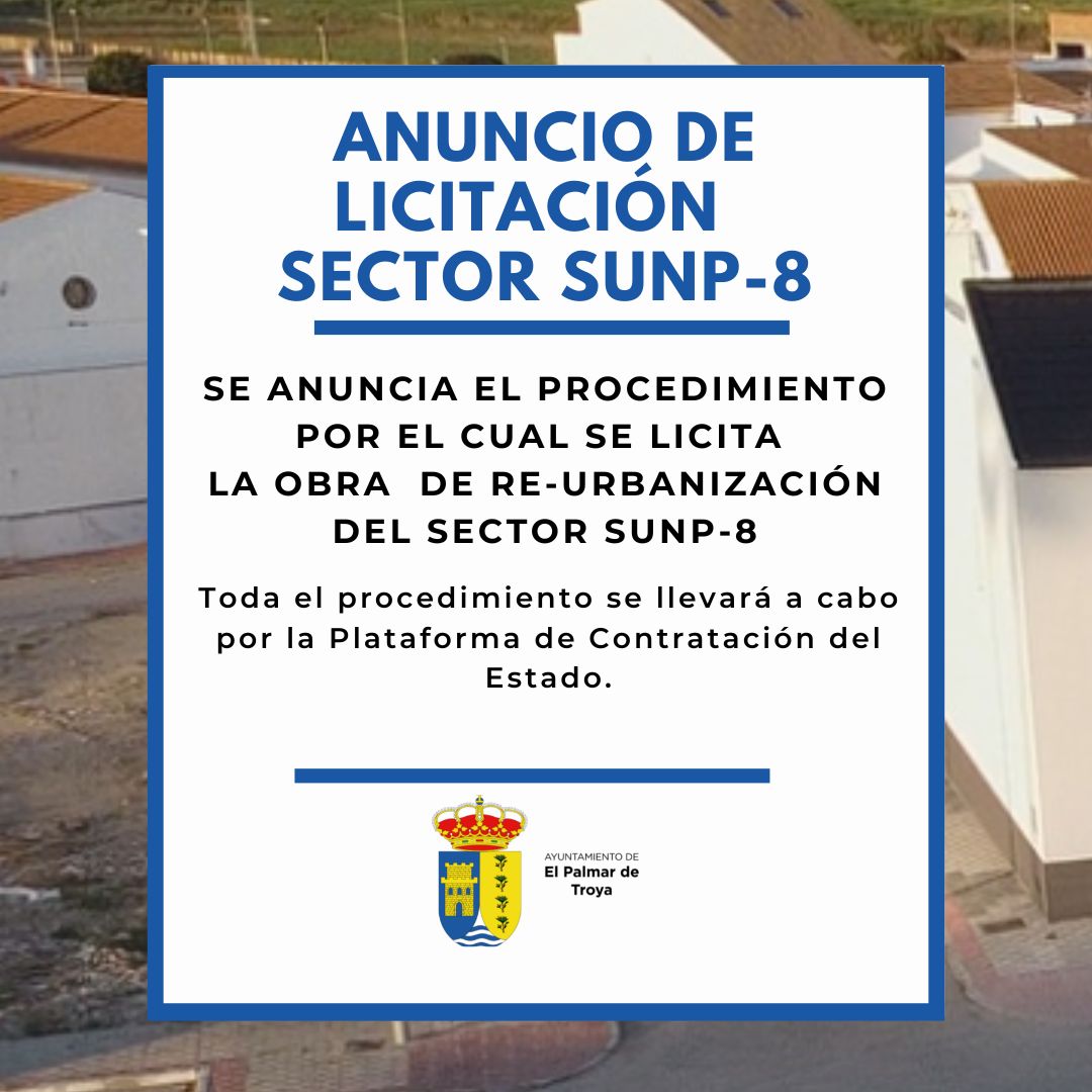 ANUNCIO LICITACION SECTOR SUNP-8